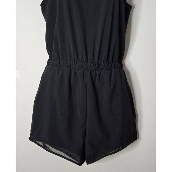 Zella Getaway Sporty Sleeveless Romper Size XS Black Jumper Playsuit Nordstrom - Picture 3 of 6